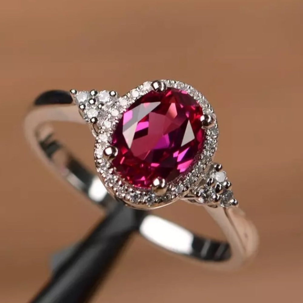 Genuine 925 Sterling Silver with CZ Stones and Crystal Gemstone Centerpi…